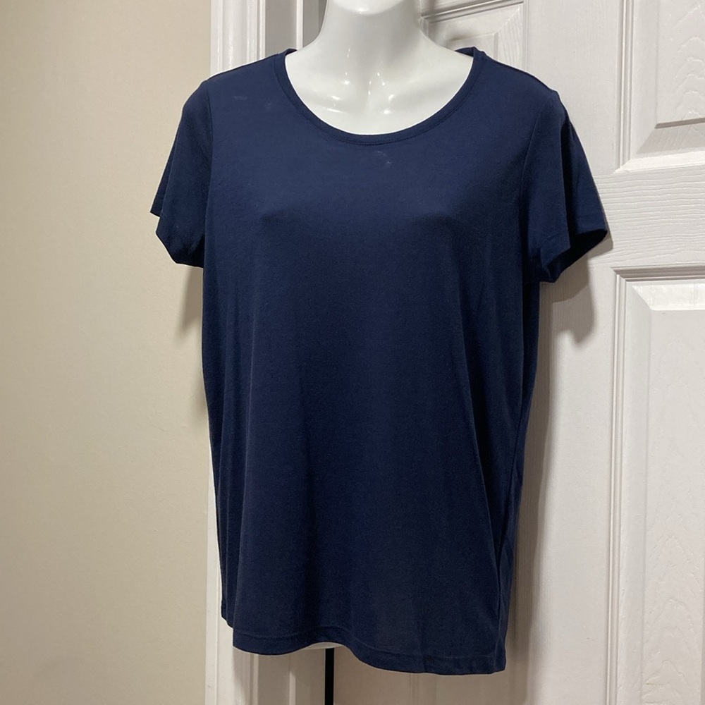 NWOT - Vera Moda Ladies Navy Short Sleeve Basic T-Shirt - Sz M
